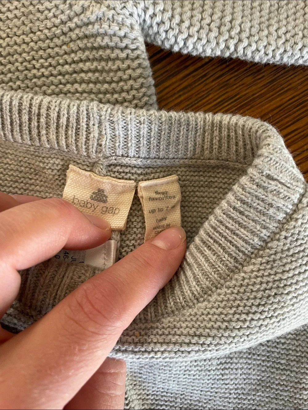 GAP Baby Sweater Set in Light Gray